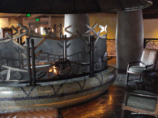Lobby fireplace